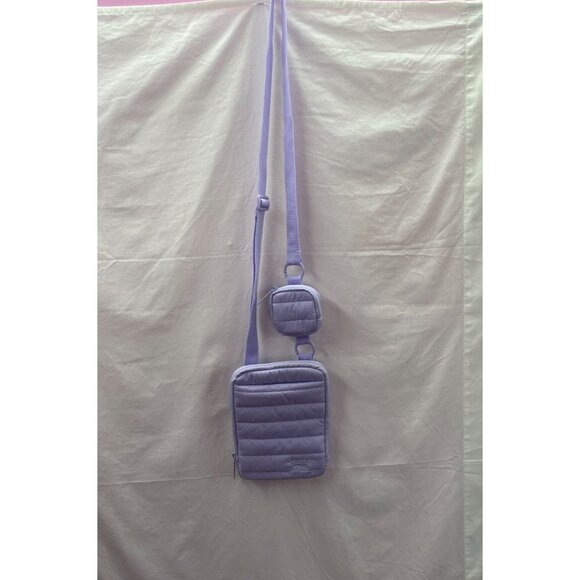 Reebok Purple Puffer Crossbody with attach coin purse adjustable strap - Picture 1 of 7